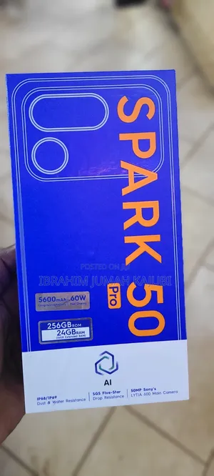 New Tecno Spark 50 Pro 256 GB Graphite
