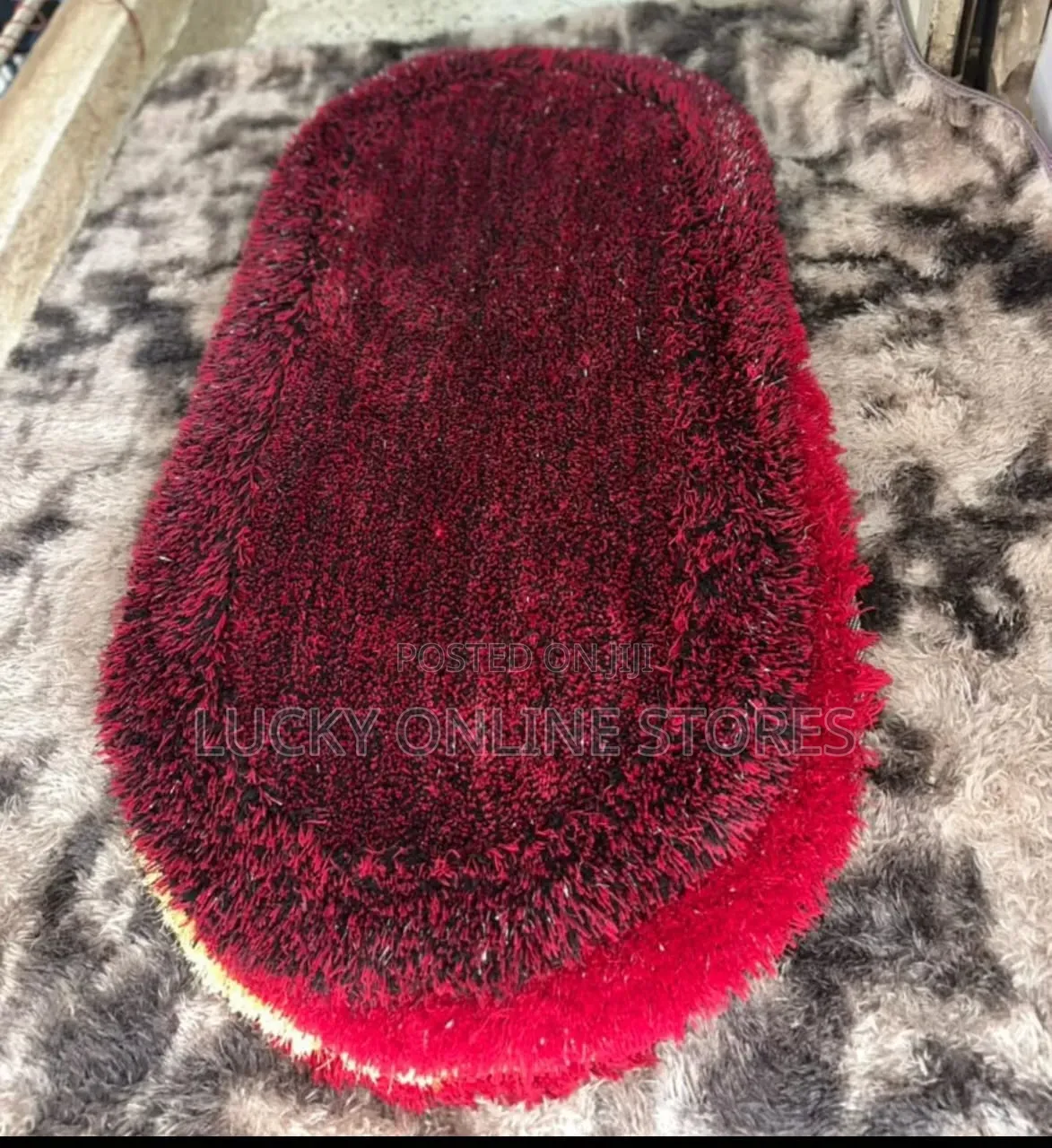 60*120cm Modern Oval Shaped Bedside Rug