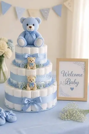 Pampers Tower With Teddy Bear