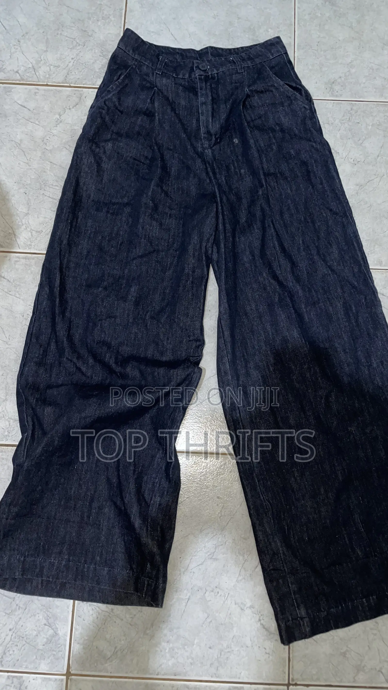 Wide Leg Denim Pants
