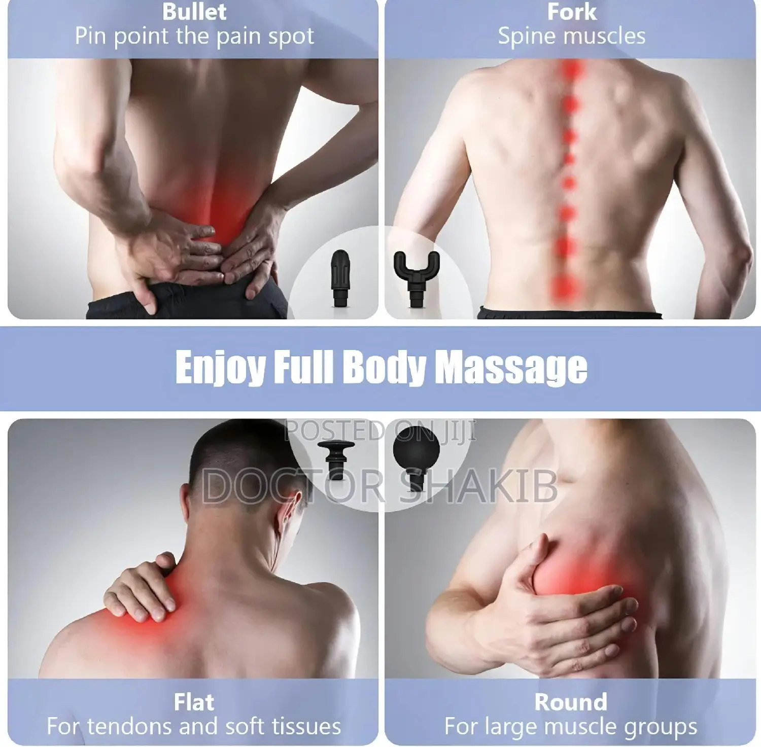 Massage Gun Deep Tissue With Upgraded Extension Handle