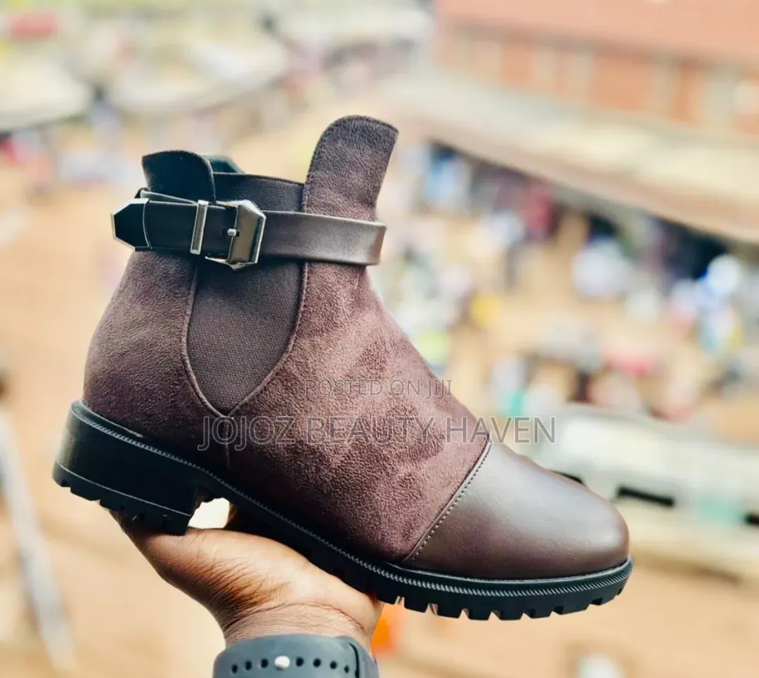 Brown, Black Women's Ankle Boot