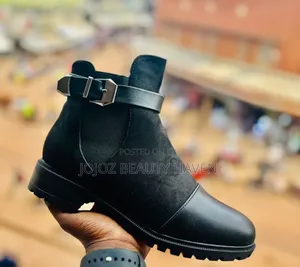 Brown, Black Women's Ankle Boot