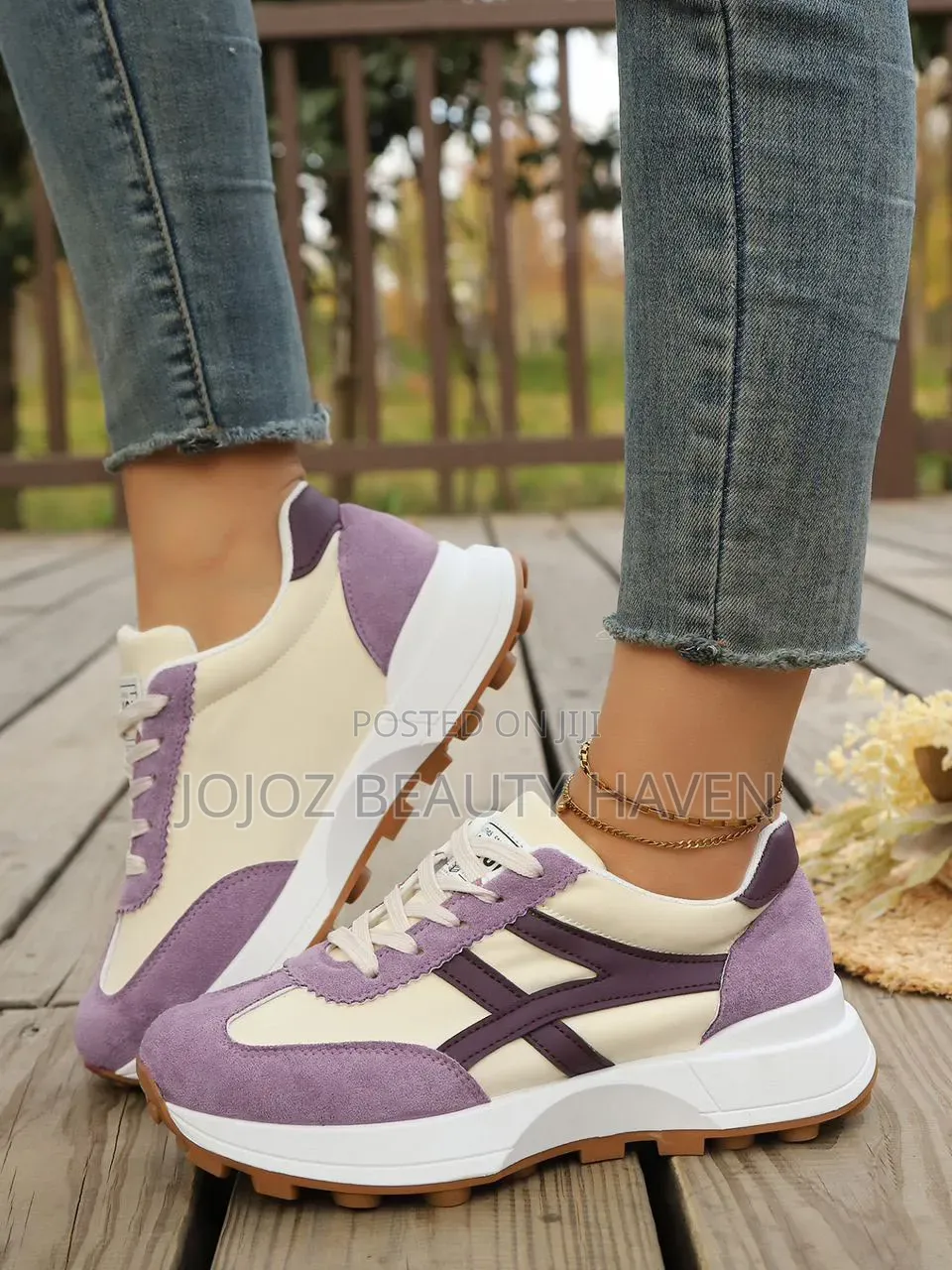 Purple ,Blue Suede Retro Platform Sneakers