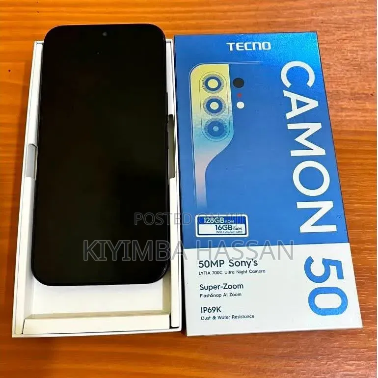 New Tecno Camon 50 256 GB Black
