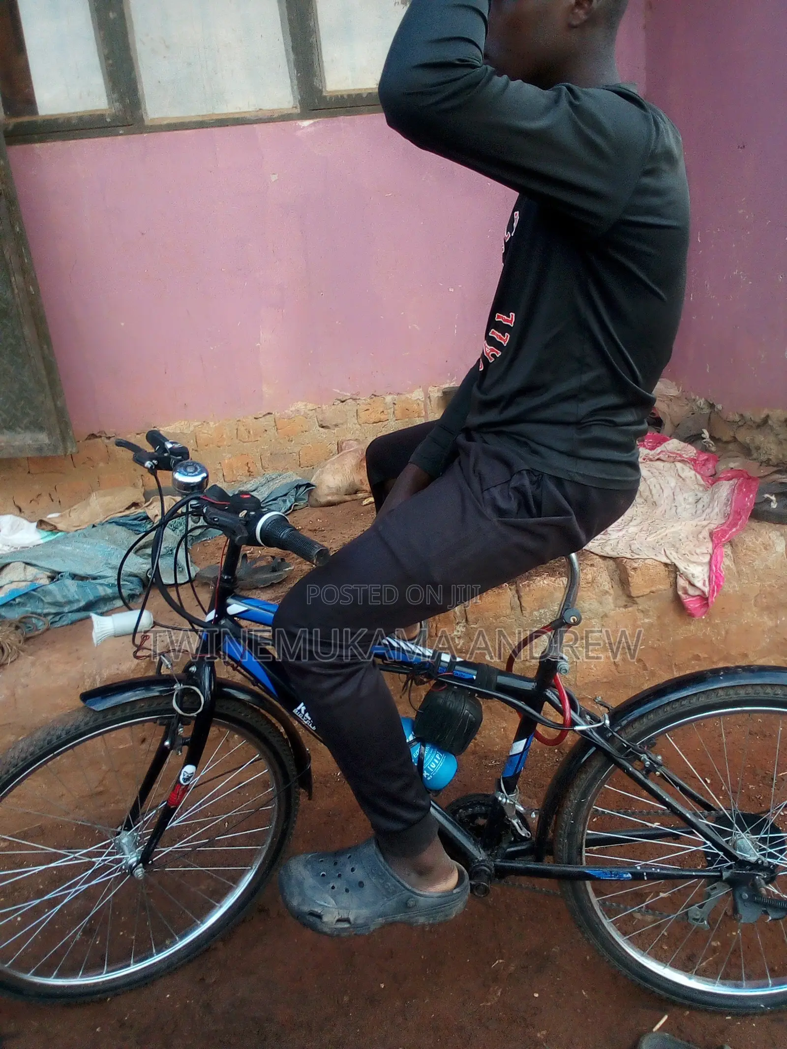 Folding Bike 26 Inch Black Blue Colour