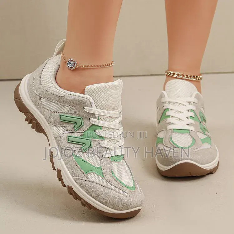 Women's Grey Colorblock Retro Casual Sneakers