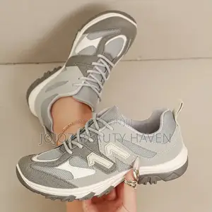 Women's Grey Colorblock Retro Casual Sneakers