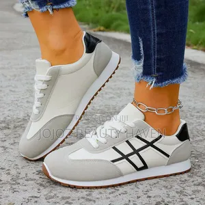 Paneling Textured Sneakers