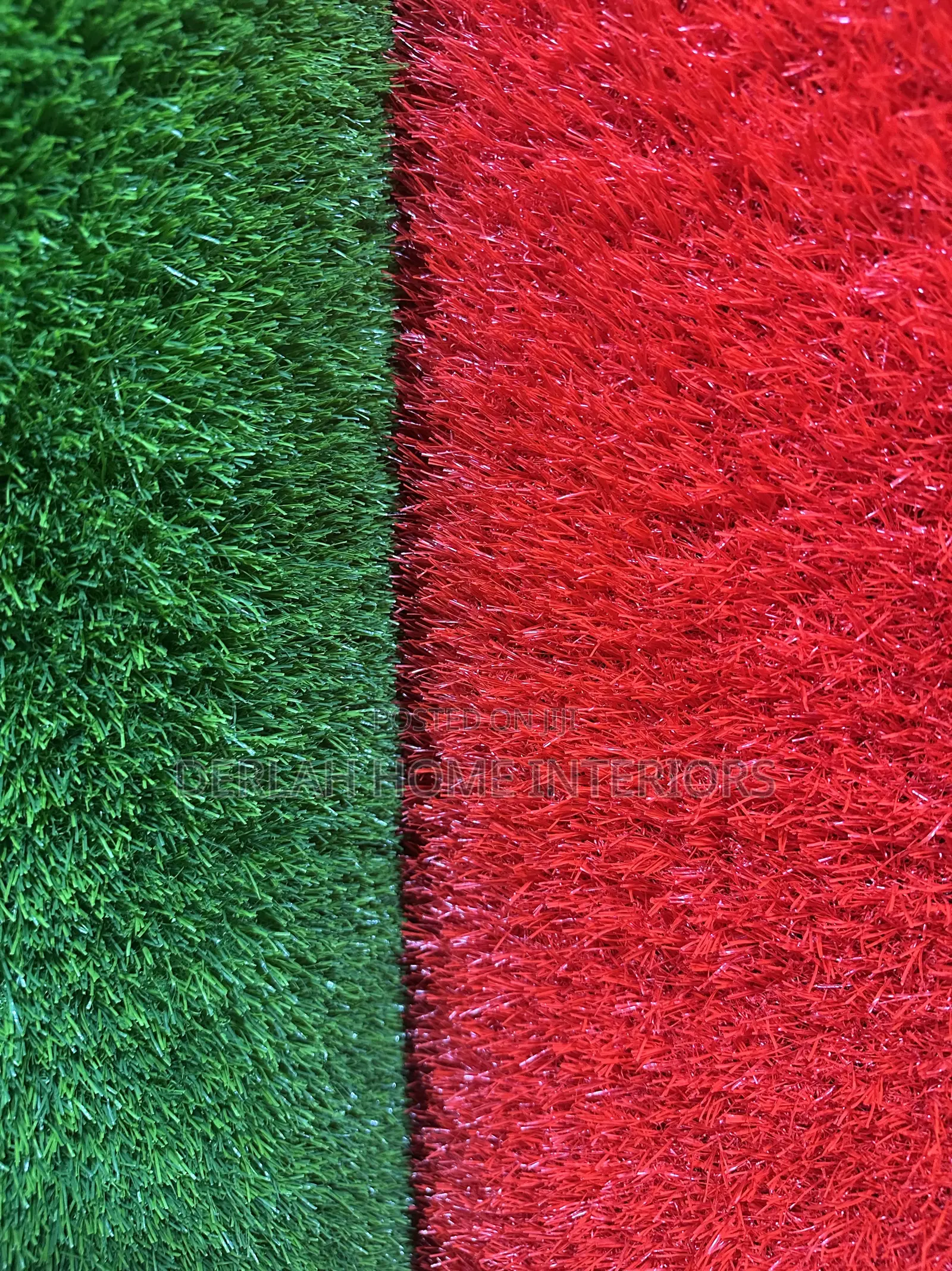 Synthetic Grass Carpet Green and Red (Wholesale Price)