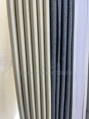 Cream and With Dark Grey Curtains