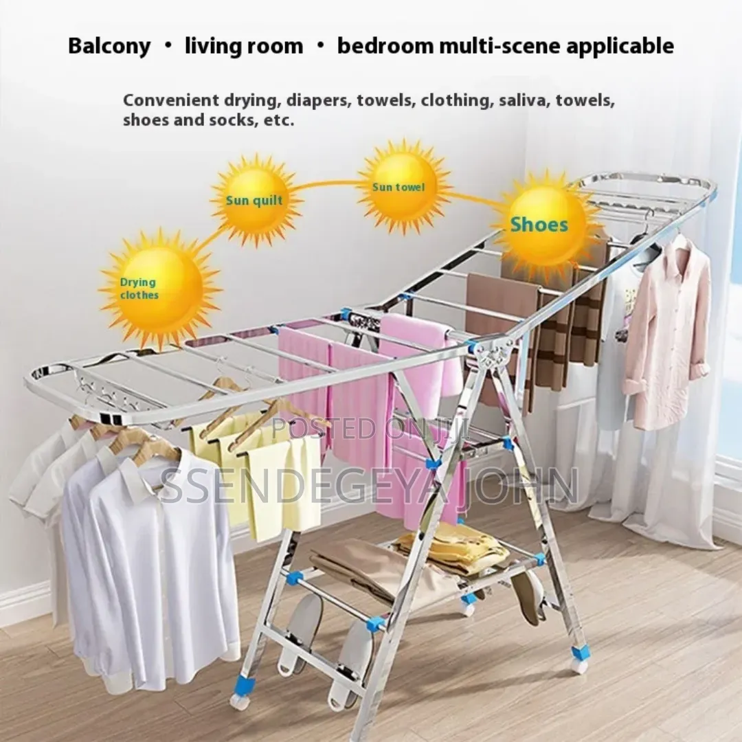 Heavy-Duty Foldable Dullwing Clothes Drying Rack