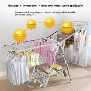 Heavy-Duty Foldable Dullwing Clothes Drying Rack