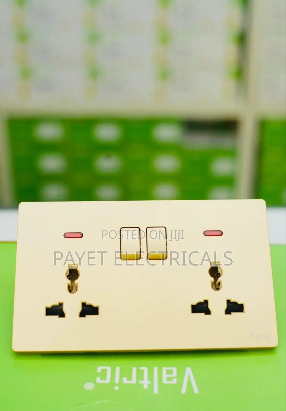Black Multiple Double Socket