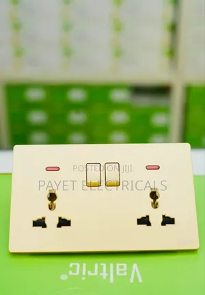 Black Multiple Double Socket