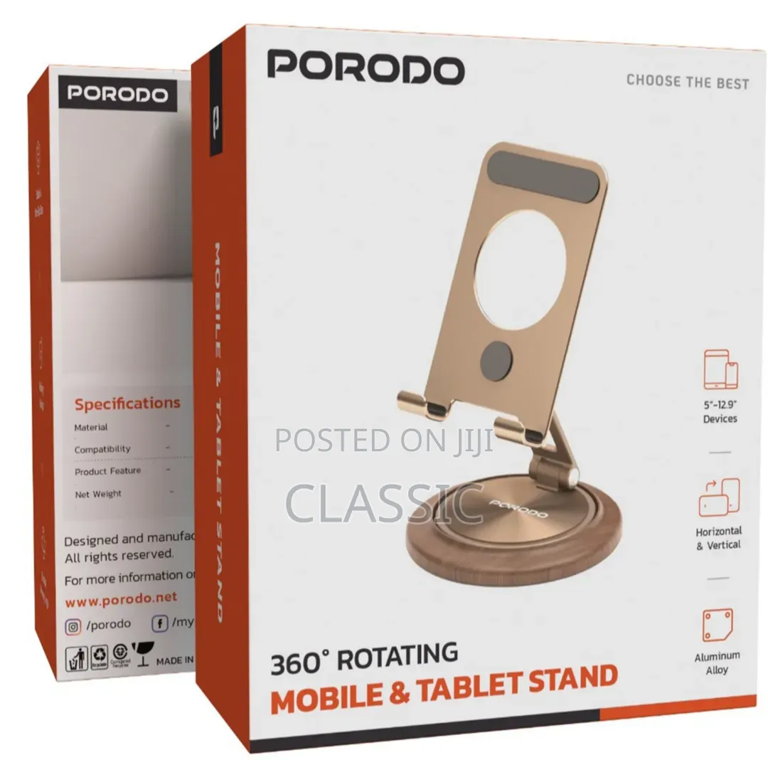 Porodo 360° Rotating Mobile & Tablet Stand