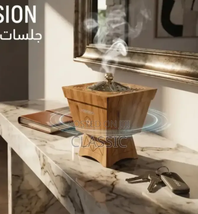 Porodo Lifestyle Classic Wood-Finish Portable Incense Burner