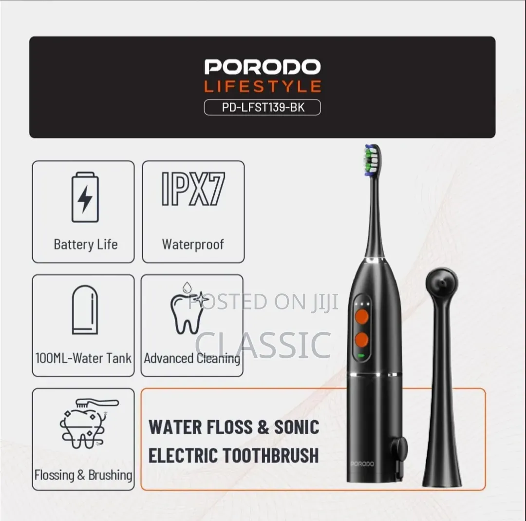 Porodo Lifestyle Water Flosser Sonic Electric Toothbrush