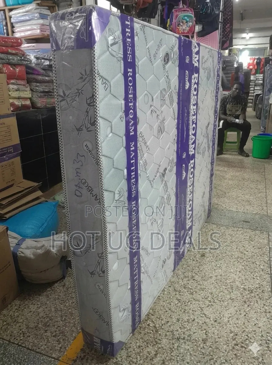 5x6 6 Inch Deluxe Quilted Rosefoam Mattress - Multicolor