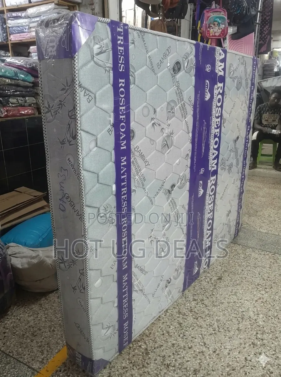 5x6 6 Inch Deluxe Quilted Rosefoam Mattress - Multicolor