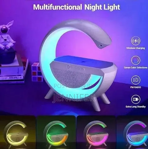 3-in-1 Wireless Charger With Bluetooth Speaker and Lamp