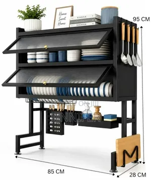 6-in-1 Over Sink Dish Rack With Cabinet