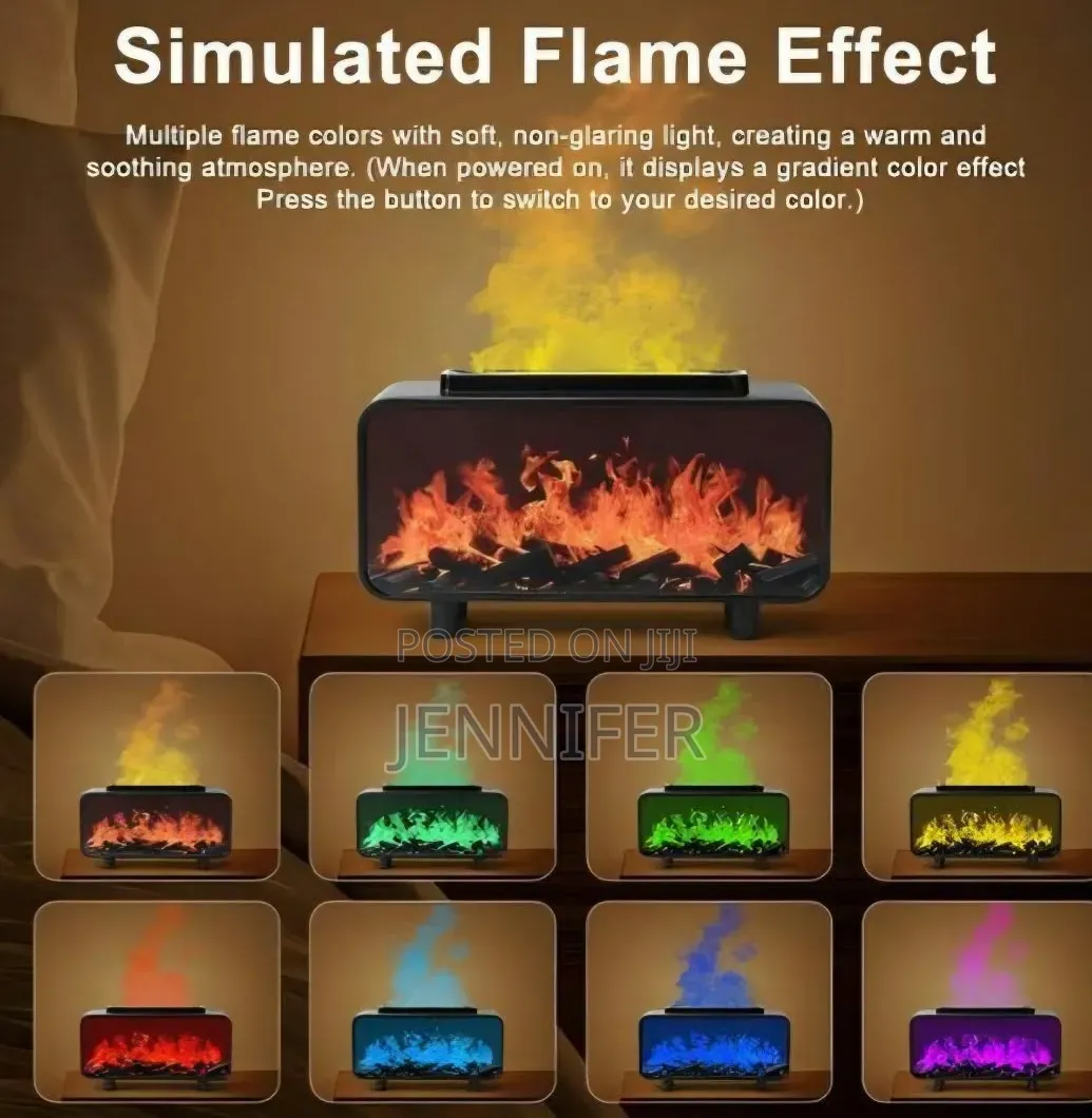 3-in-1 Simulated Fireplace Flame Air Humidifier