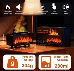 3-in-1 Simulated Fireplace Flame Air Humidifier