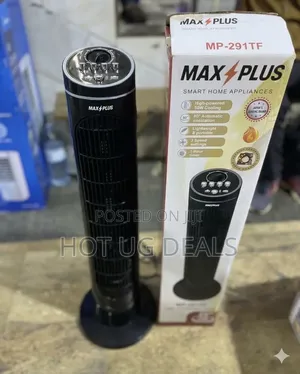 MAX PLUS 29-Inch Oscillating Tower Fan With 3 Speed Settings Timer