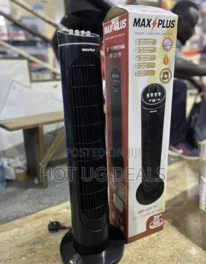 MAX PLUS 29-Inch Oscillating Tower Fan With 3 Speed Settings Timer