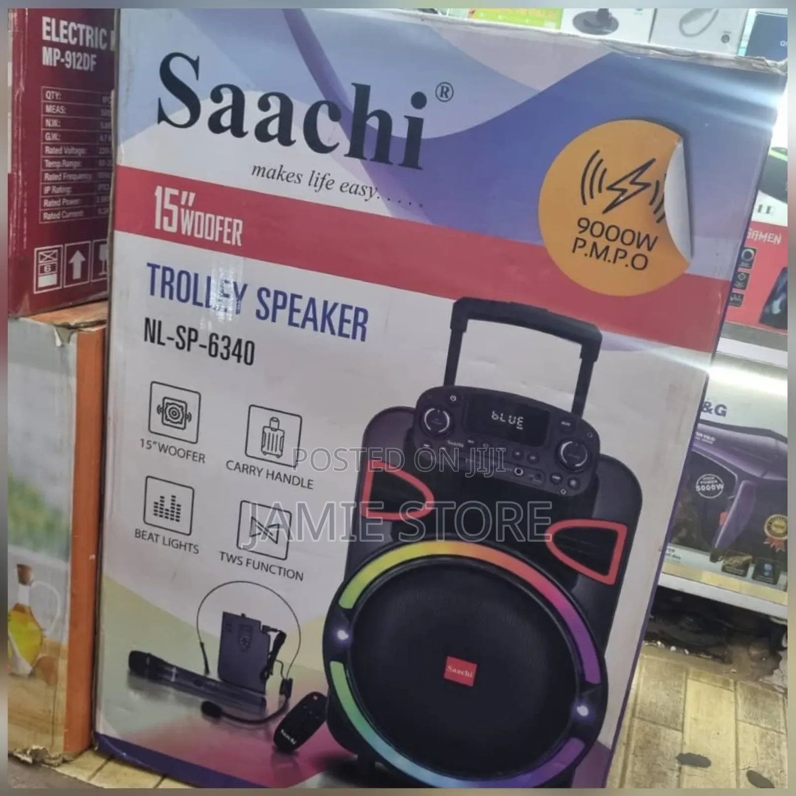 Saachi Trolley Speaker 900w/ Superbass Trolley Speaker