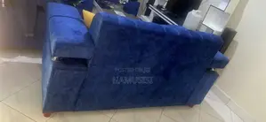 Clean 2-Seater Royal Blue Sofa+2pillows Kayanga Kiteezi