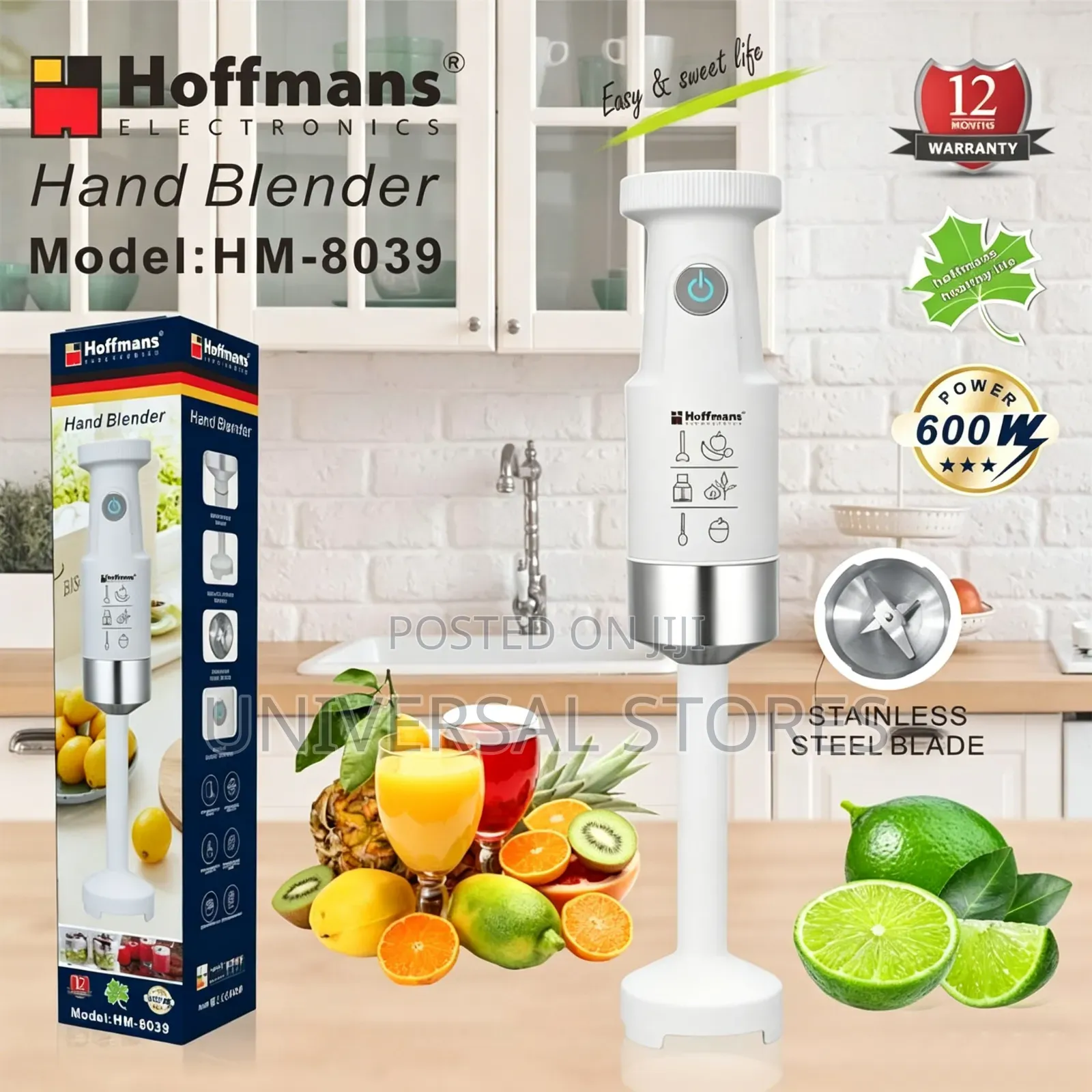 Hoffmans Hm-8042 4-in-1 Hand Blender Stabmixer
Set