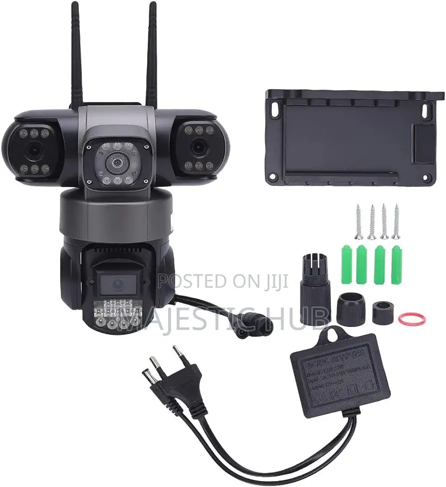 V380 Pro 16MP WiFi 6 Camera – 4-Lens Color Night Vision CCTV