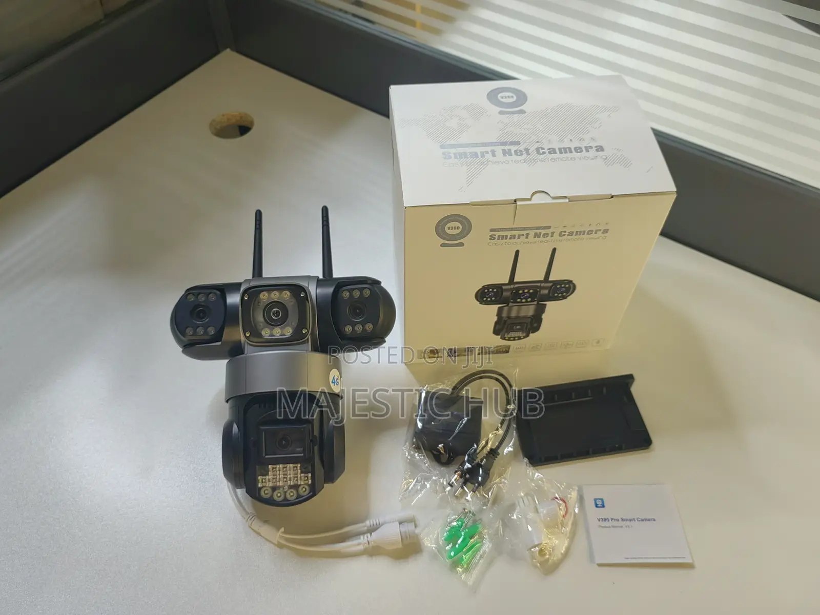 V380 Pro 16MP WiFi 6 Camera – 4-Lens Color Night Vision CCTV