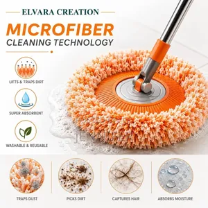 Rotatable Cleaning Mop With Adjustable Long Handle