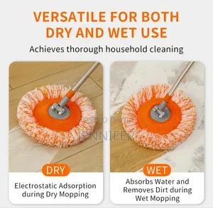 Rotatable Cleaning Mop With Adjustable Long Handle