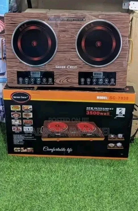3500w Induction Ceramic Double Silver Crest Cooker
