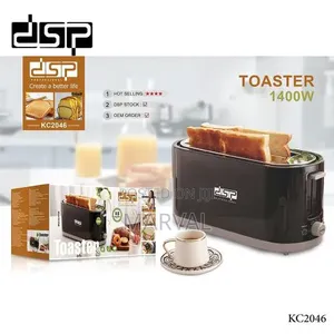 DSP Large 4 Slice Toaster With 7 Temperature Options and 1400 Watts