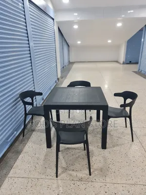 Simplive Plastic Table and Chairs Plastic Table and Chairs