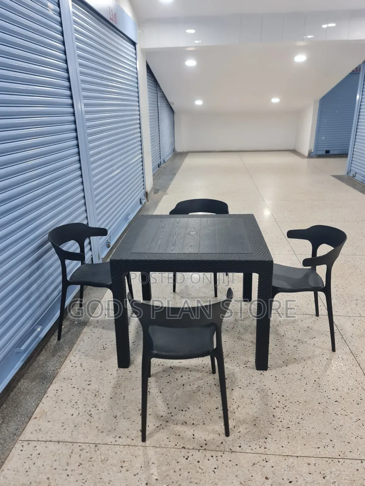 Simplive Plastic Table and Chairs Plastic Table and Chairs