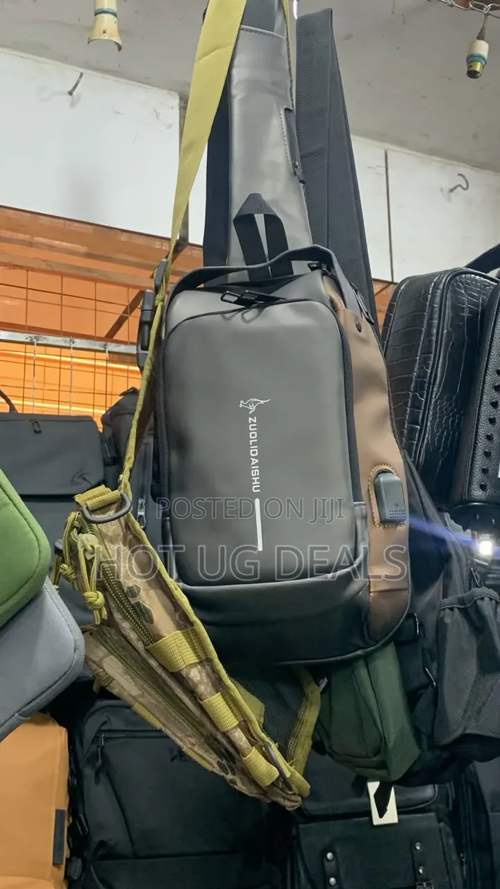 Crossbody Travel Chest Pack With USB Charger Combination Lock