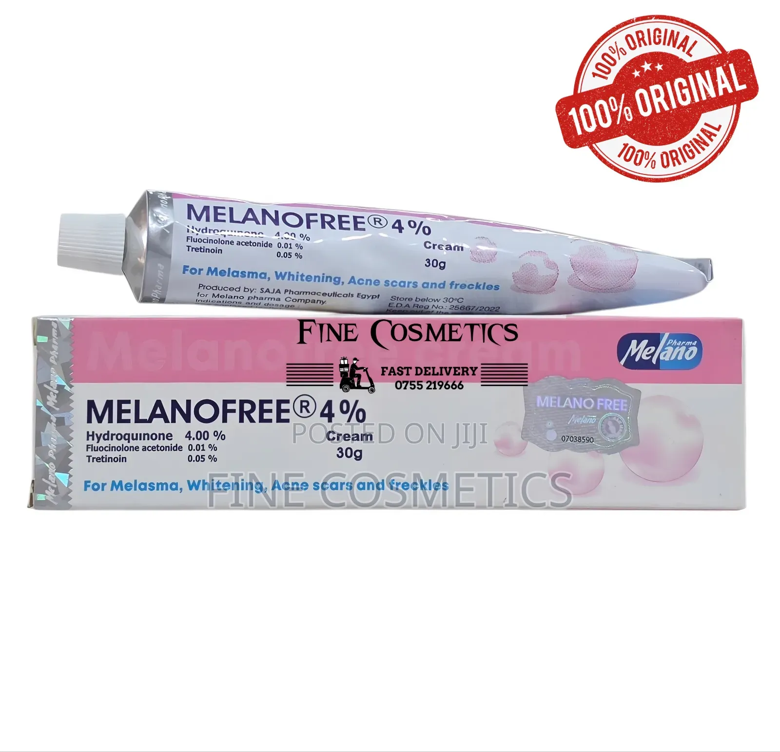 Melanofree 4% Hydroquinoné Tretinoin Topical Whitening Treatment Cream