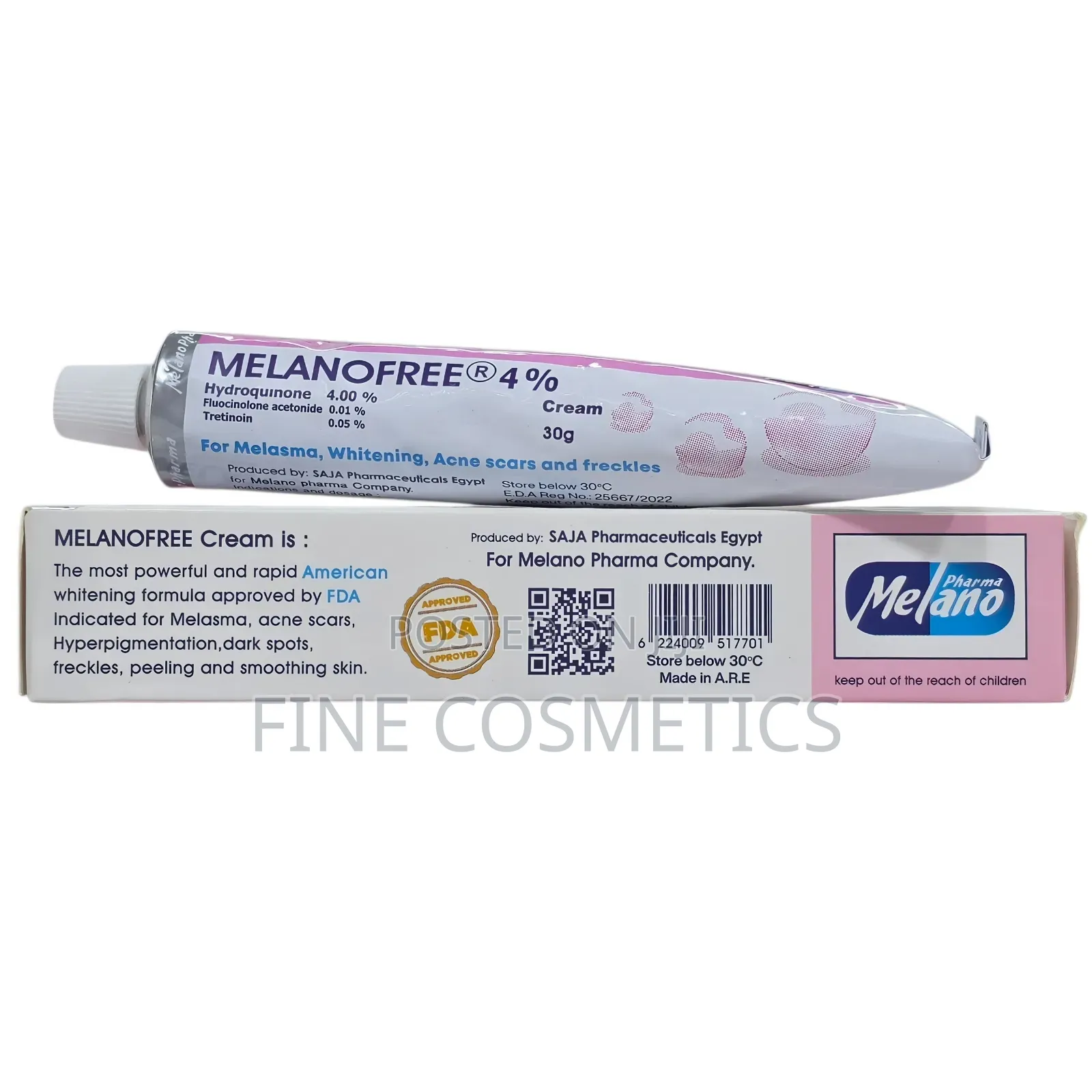 Melanofree 4% Hydroquinoné Tretinoin Topical Whitening Treatment Cream
