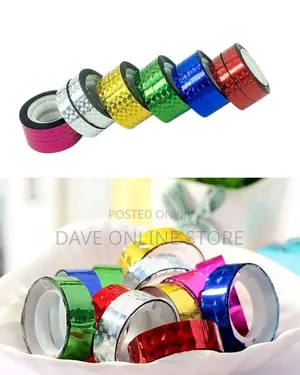 12 PCS Colourful Decorative Glitter Adhesive Tape Rolls Gift Wrapping