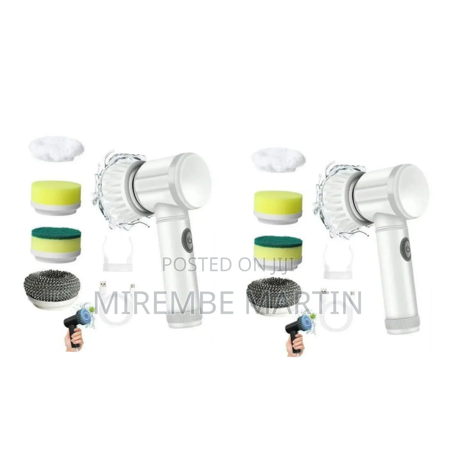 Cordless 5-in-1 Electric Spin Scrubber With Multiple Interchangeale