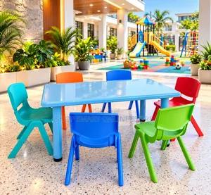 Modern Kindergarten Kids Plastic Table and Chairs