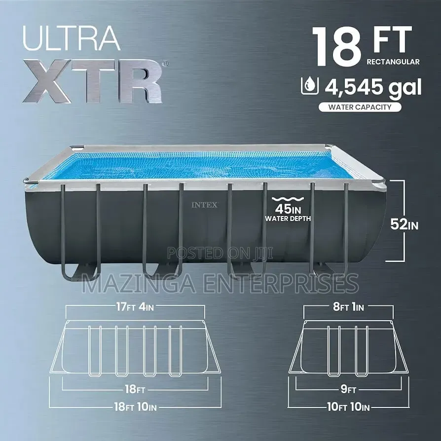 Intex 18x10ft Ultra XTR Rectangular Frame Above Ground Swimming Pool