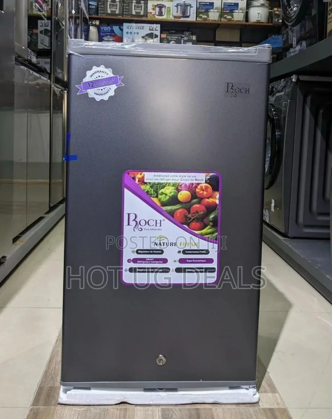 Roch 120L Single Door Fridge – Silver With 2 Years Warranty