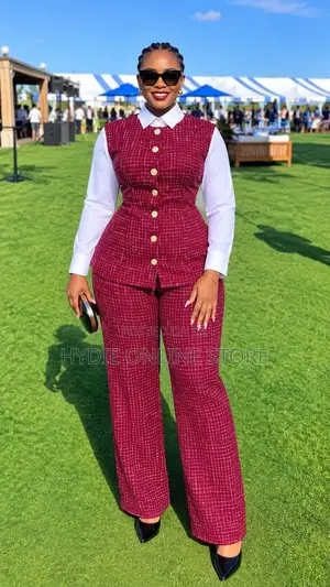 Bold Power Look Maroon and White